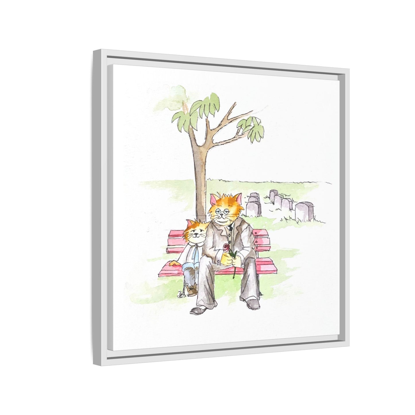 Kitty Fun Matte Canvas Framed