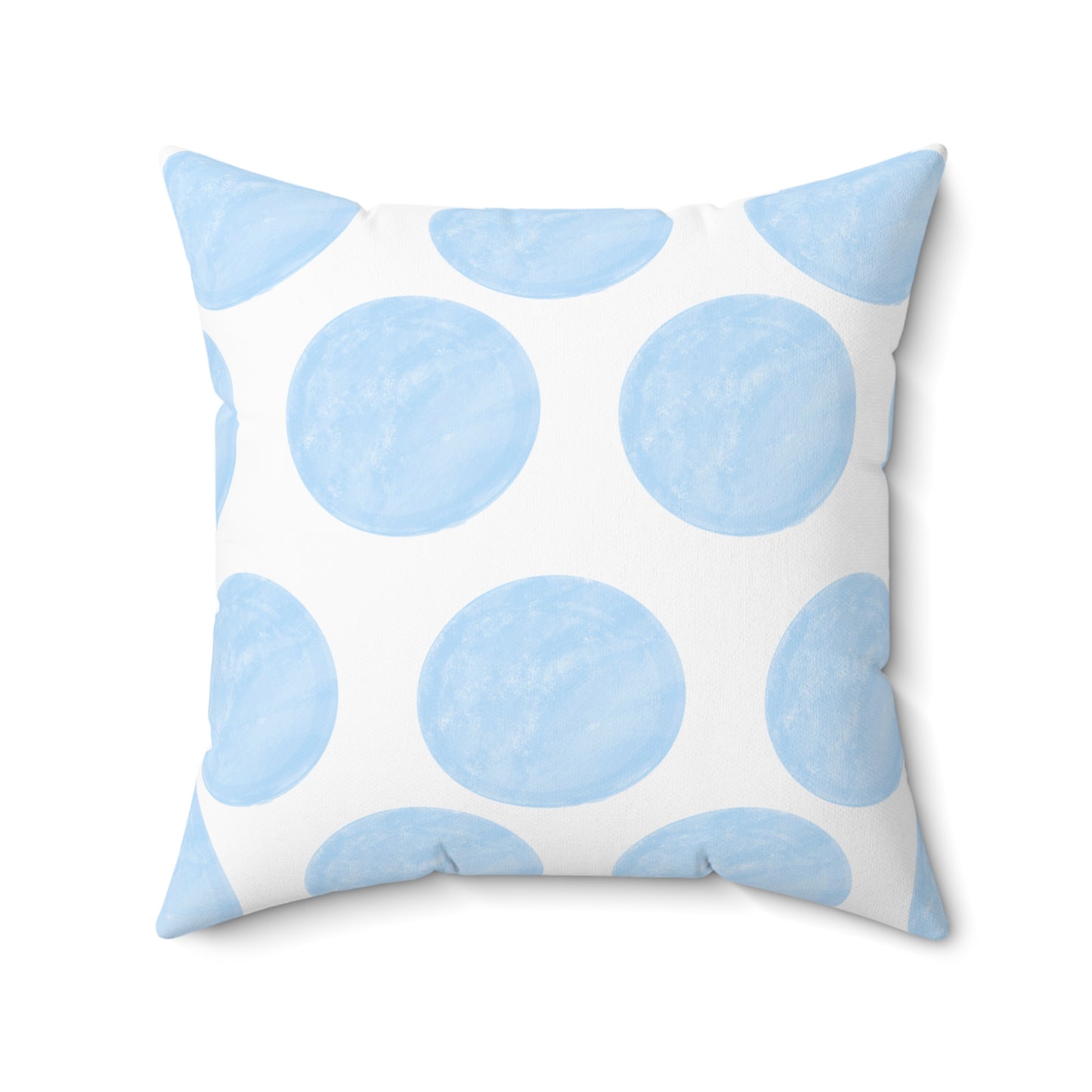 Polka Dot Palette Polyester Square Pillow light blue