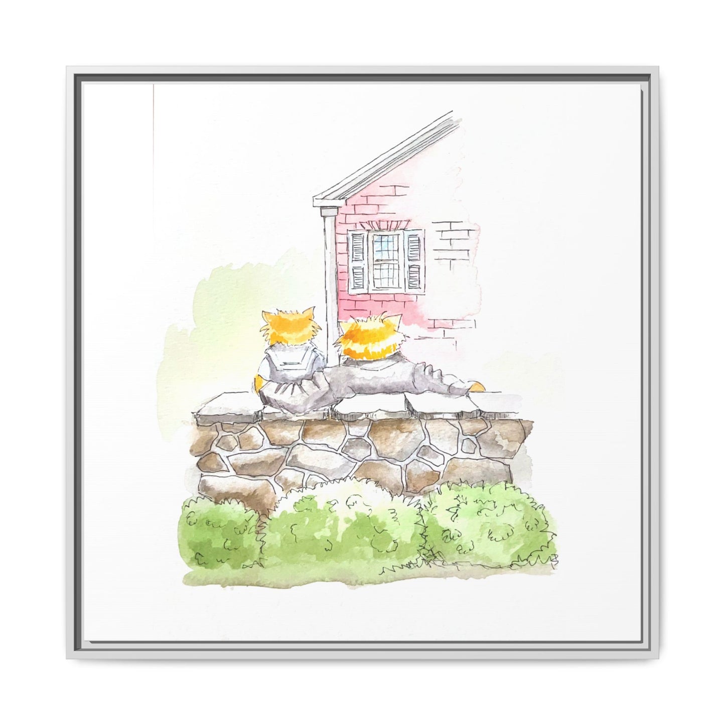 Kitty Fun Matte Canvas Framed