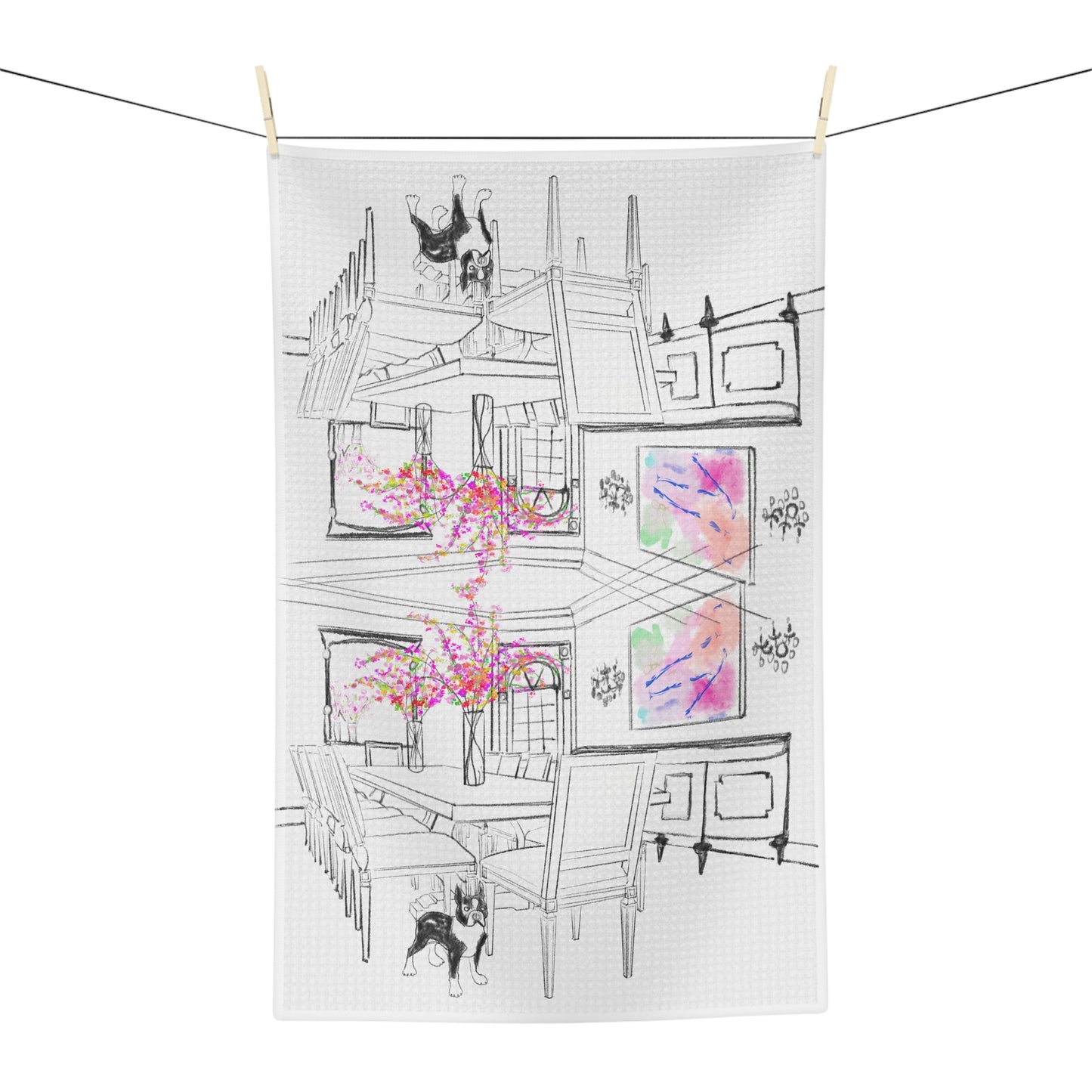 Dish Towels Microfiber Illustration of Interior