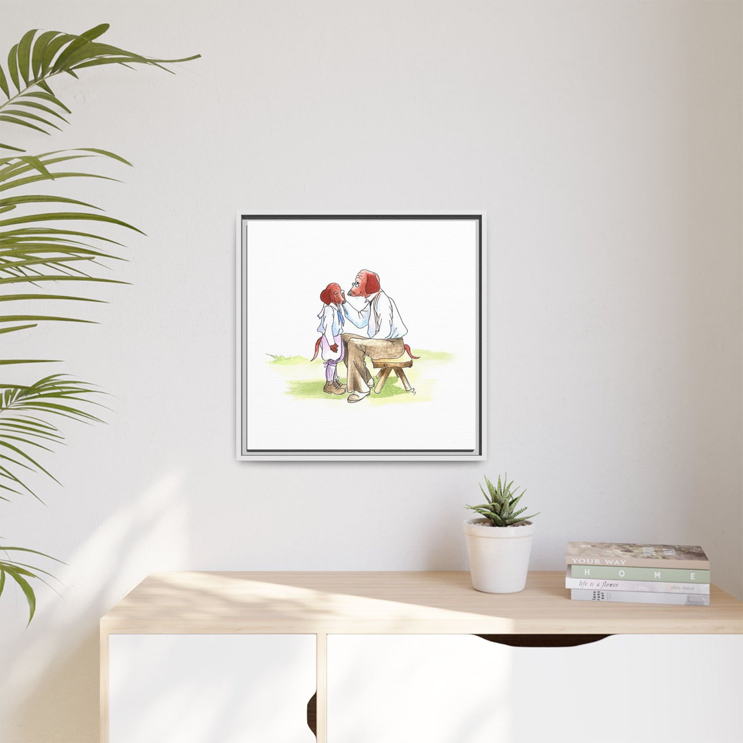 Dogi Fun Matte Canvas Framed
