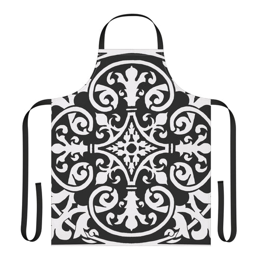 Scrollwork Apron Black