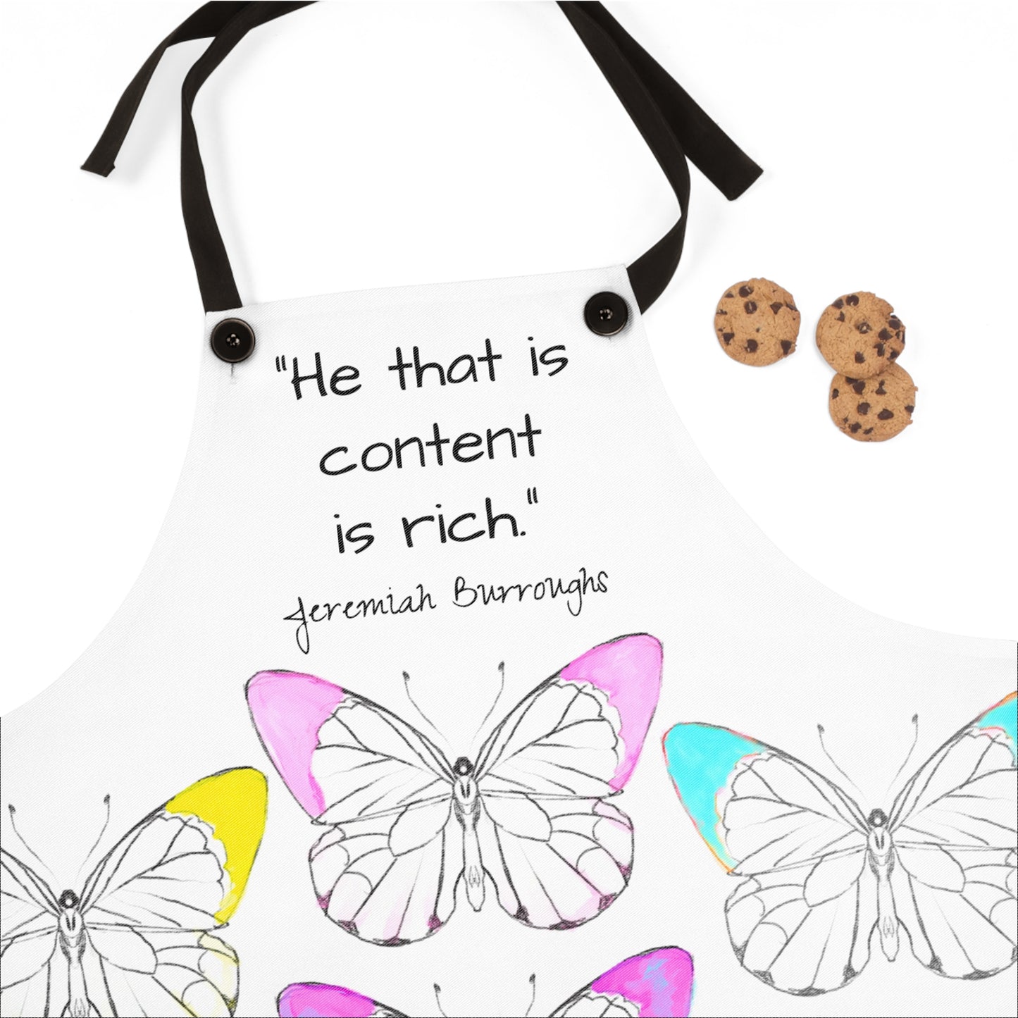 Chroma Apron He that is content is rich -Jeremiah Burroughs