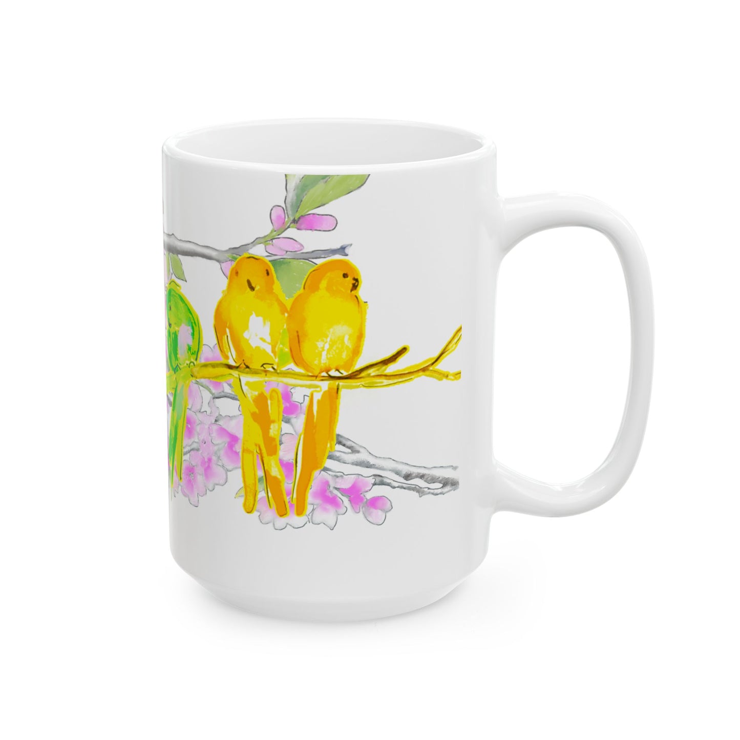 Blossoms & Birds Ceramic Mugs