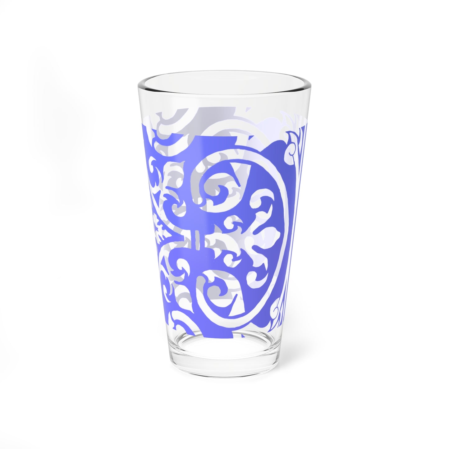 Mixing Glass, 16oz Scrollwork Art