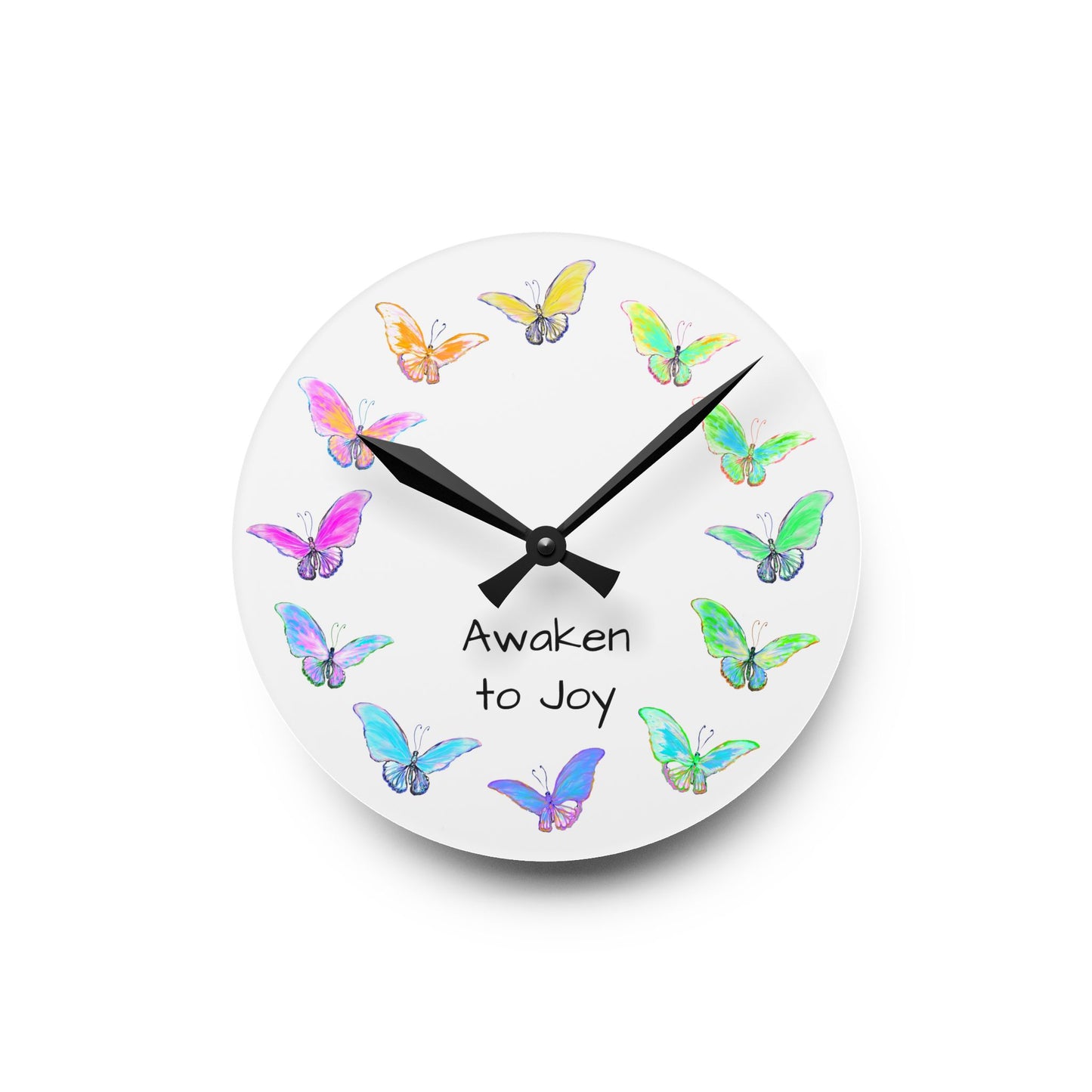 Blossom Glide Acrylic Wall Clock Awaken to Joy