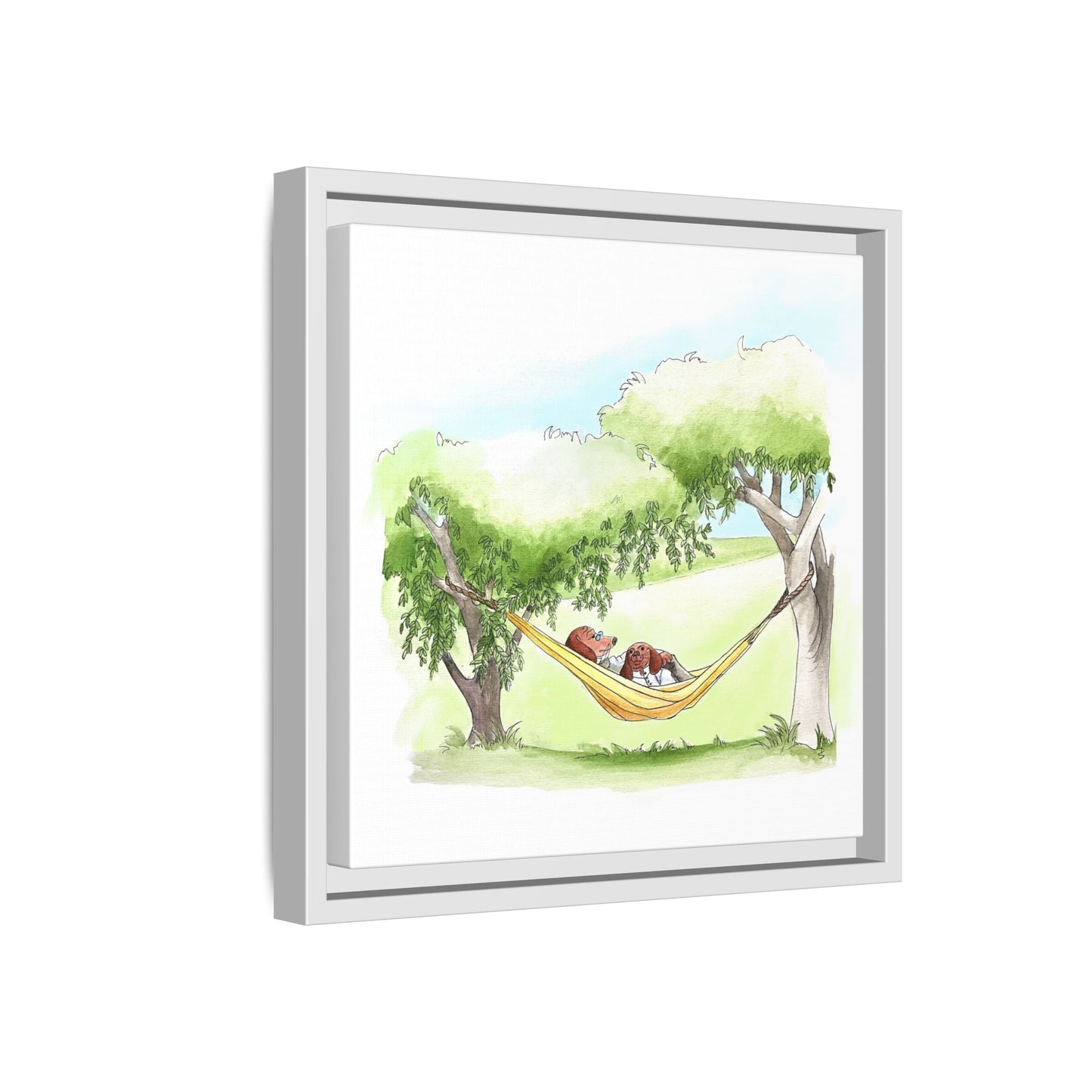 Dogi Fun Matte Canvas Framed