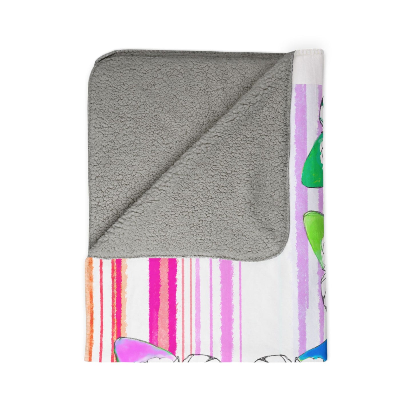 Blankets Fleece Sherpa Chromatic Flutter