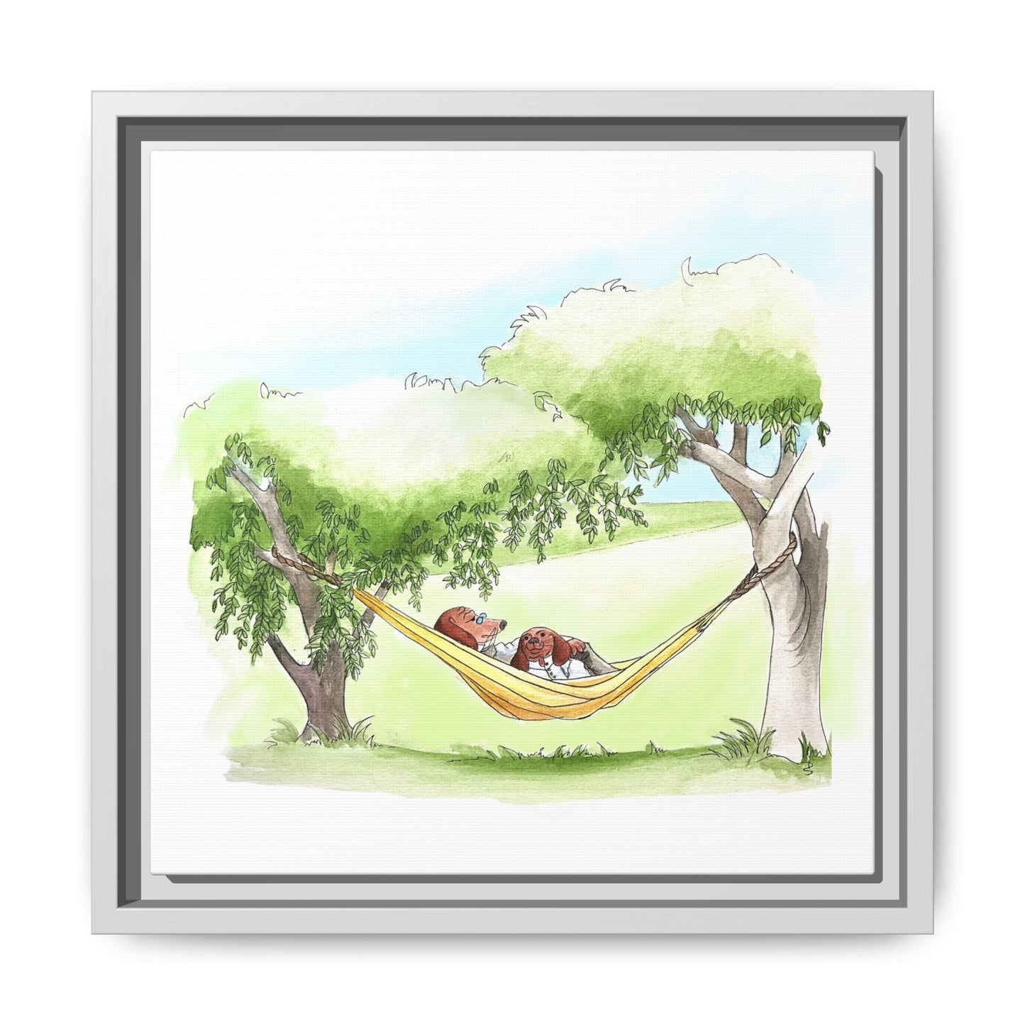 Dogi Fun Matte Canvas Framed
