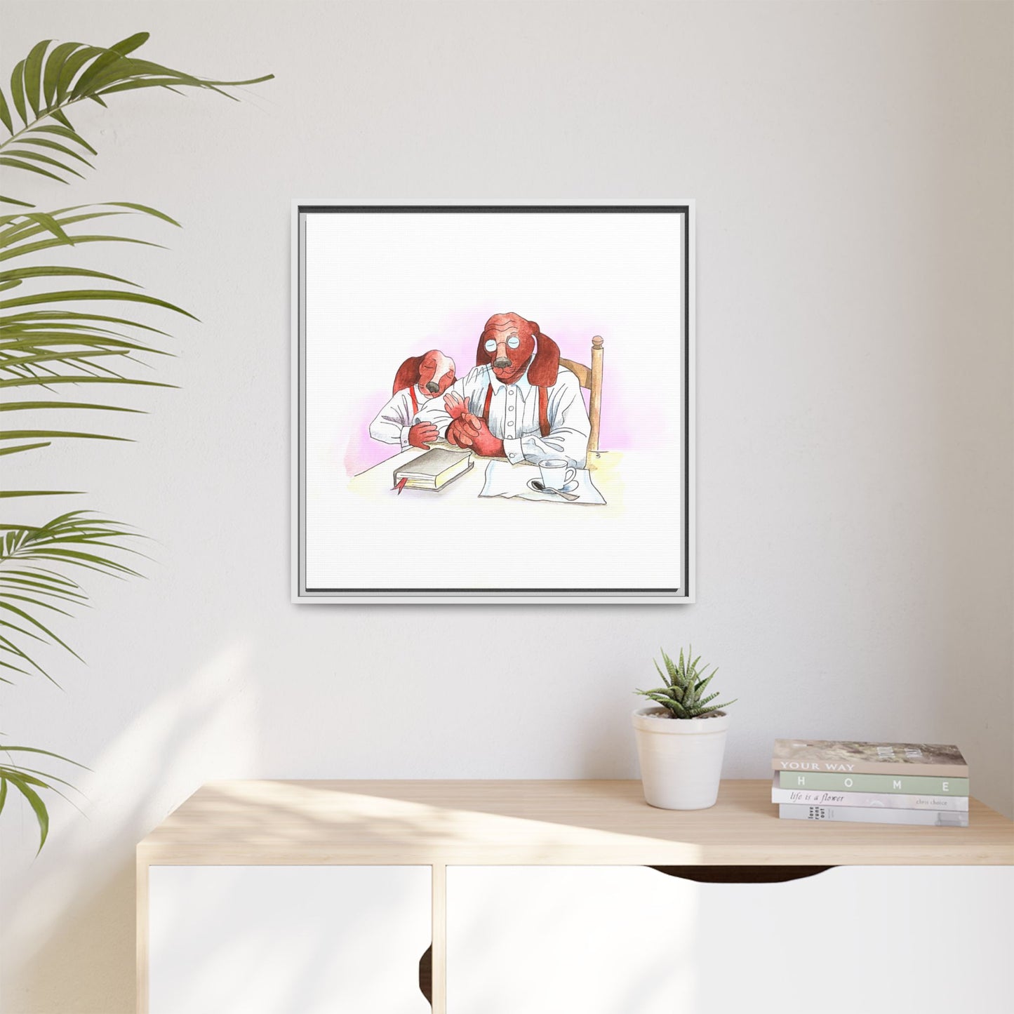 Dogi Fun Matte Canvas Framed
