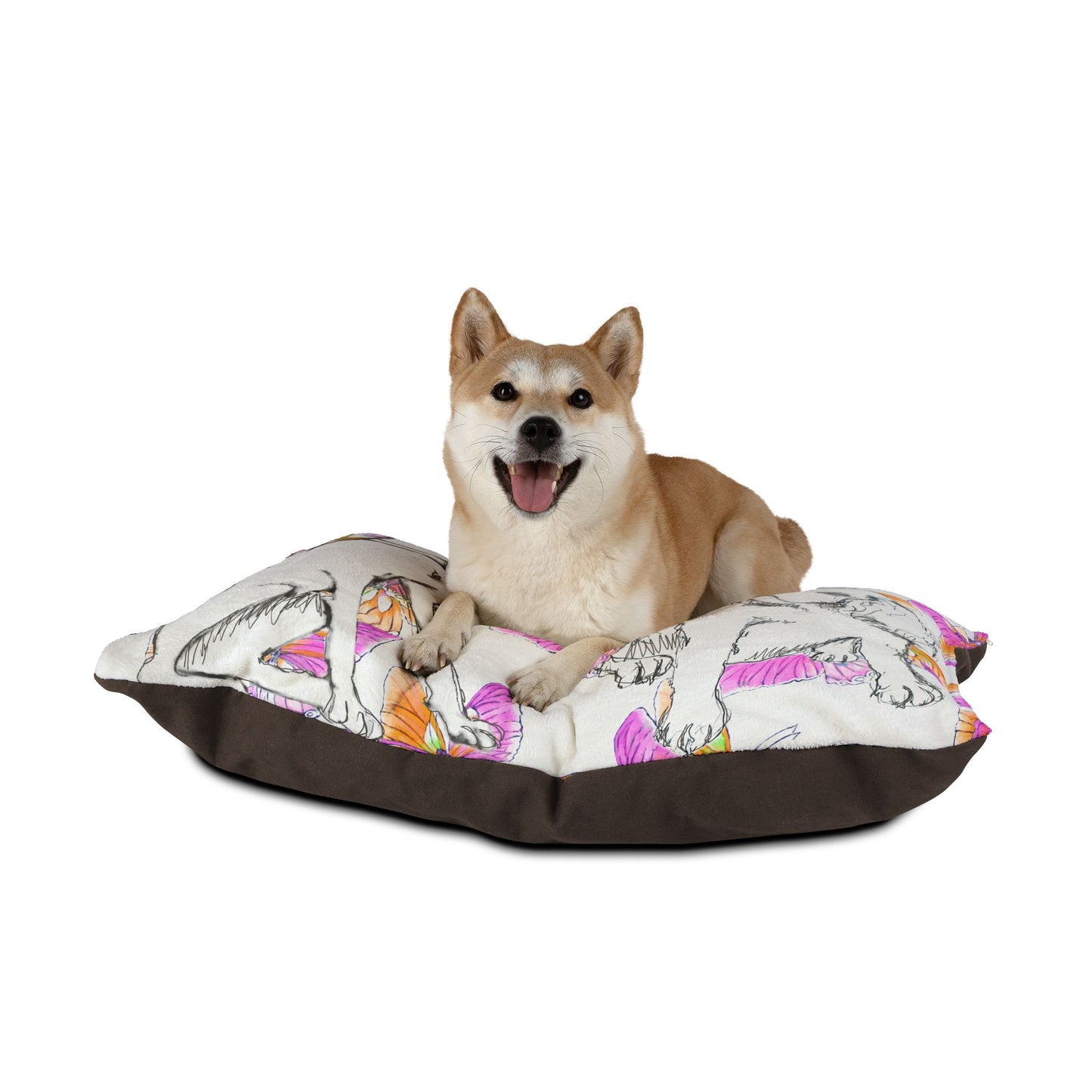 Dogi Butterfly Flutter Pet Bed Pink and Orange