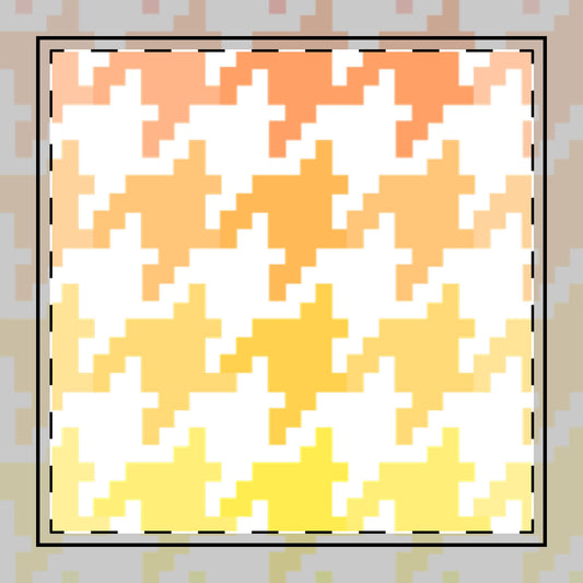 Houndstooth Fun Poly twill Napkin Orange/Yellow, Bright White Background