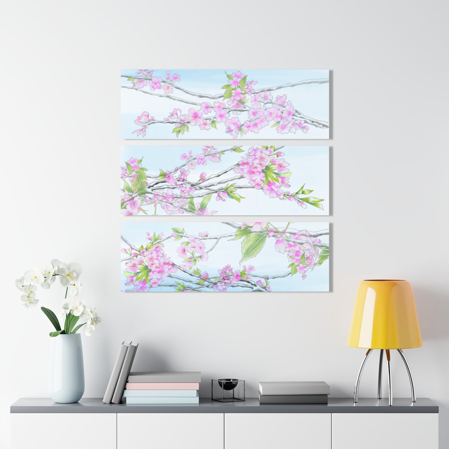 Cherry Blossoms Acrylic Prints (Triptych)