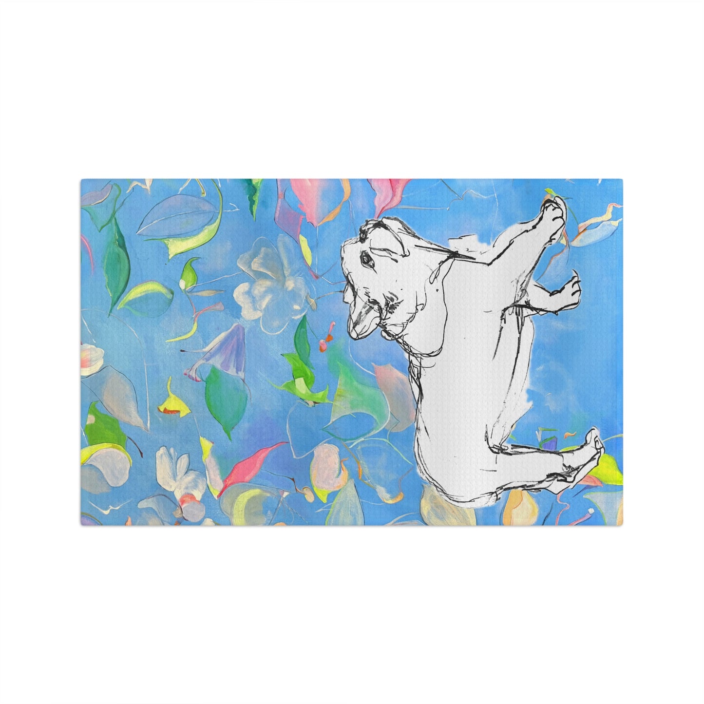 Dish Towels Microfiber Abstract with Dog