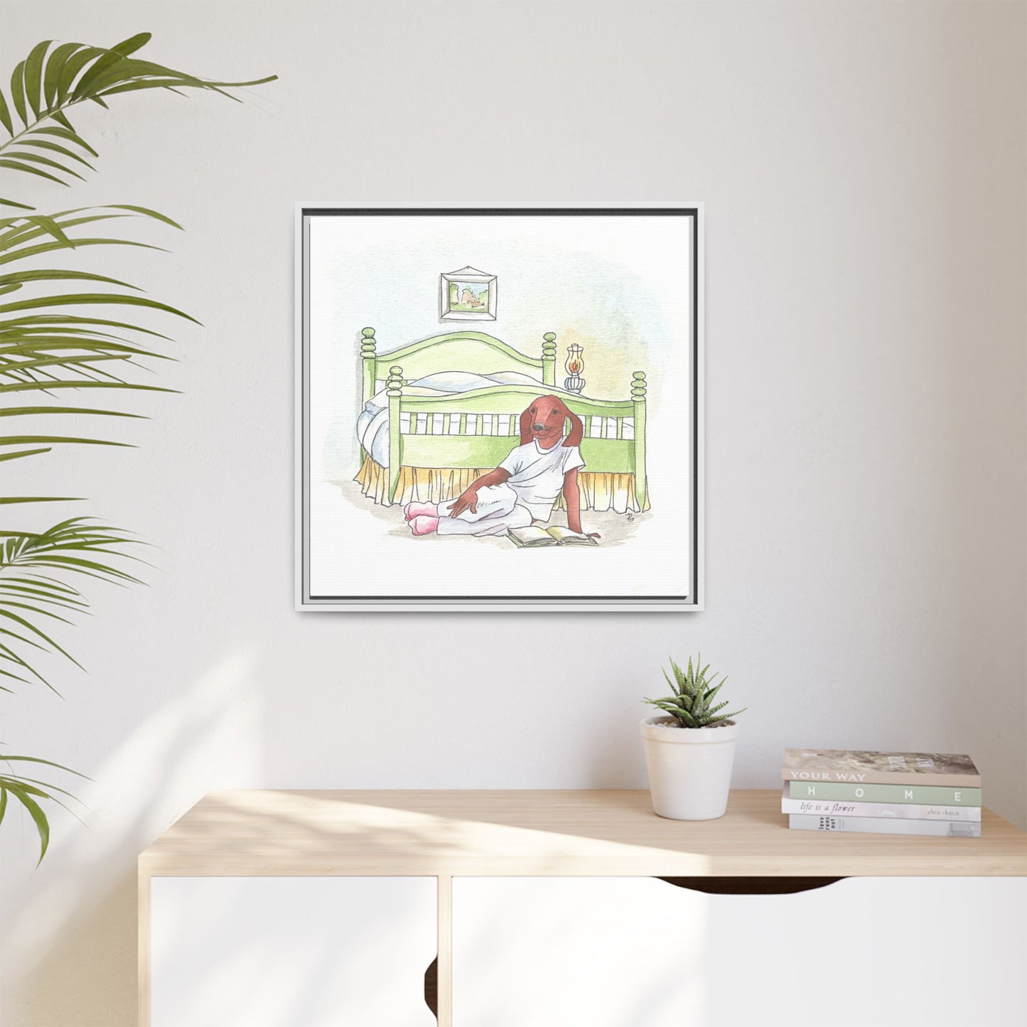 Dogi Fun Matte Canvas Framed