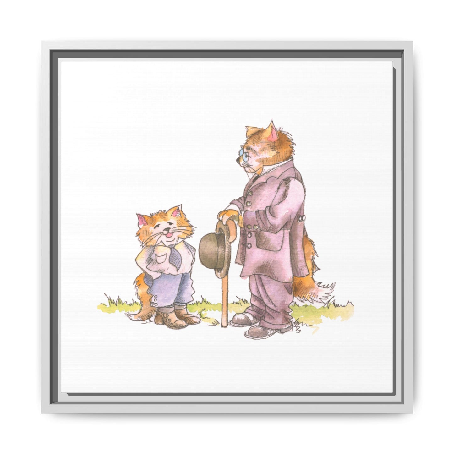 Kitty Fun Matte Canvas Framed