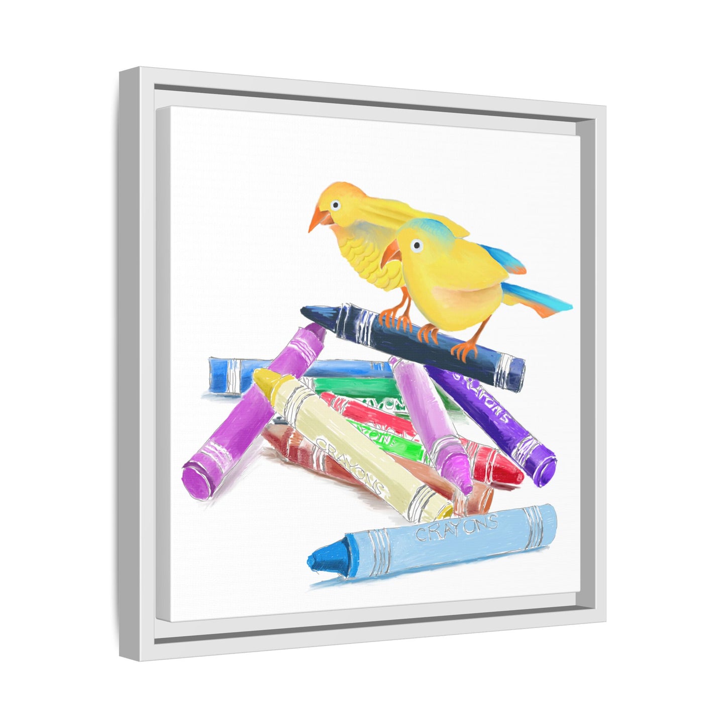Jolly Birds Matte Canvas Framed