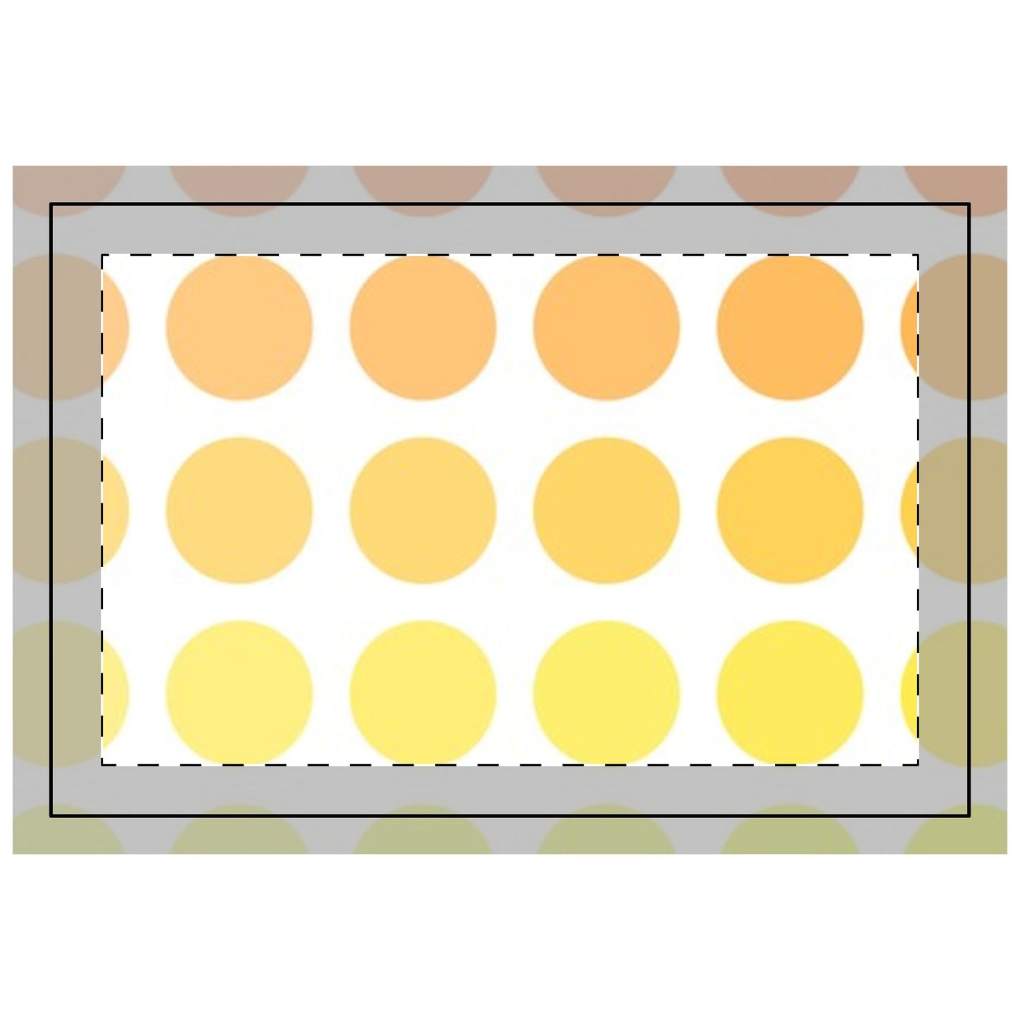 Polka Dot Poly Joy Quilted Placemat, Orange/Yellow, Bright White Fabric Background