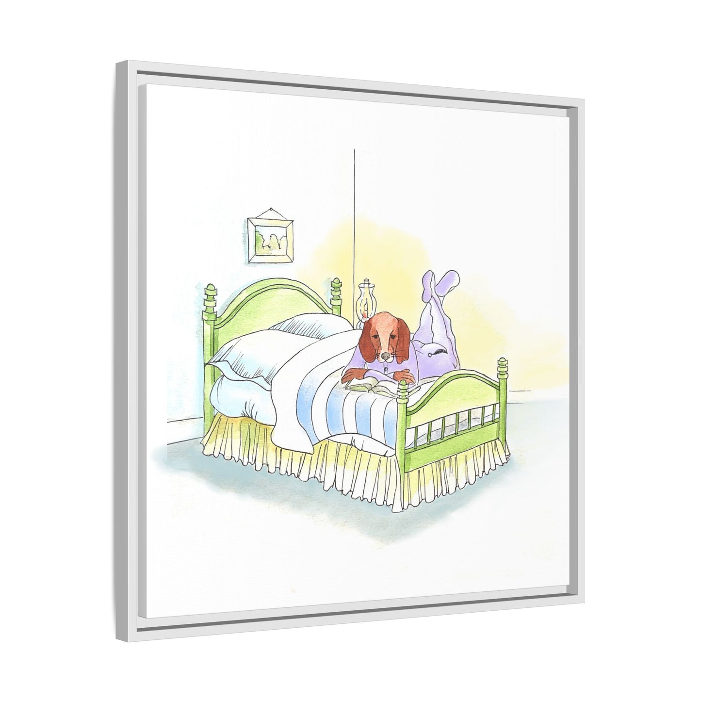 Dogi Fun Matte Canvas Framed