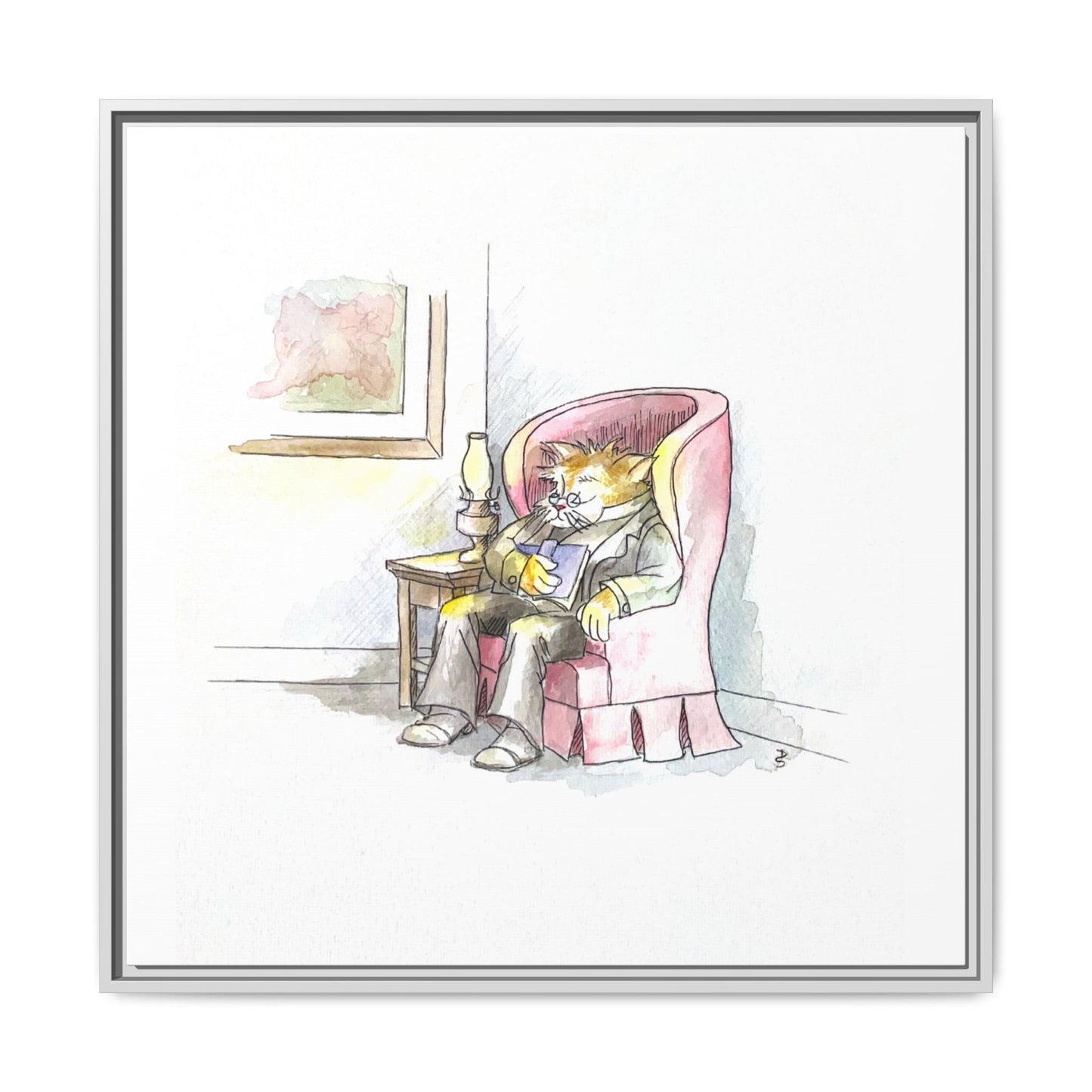 Kitty Fun Matte Canvas Framed