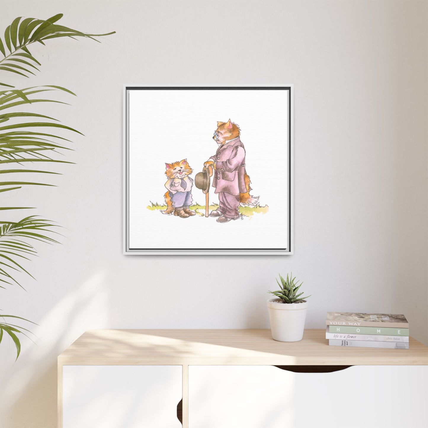 Kitty Fun Matte Canvas Framed