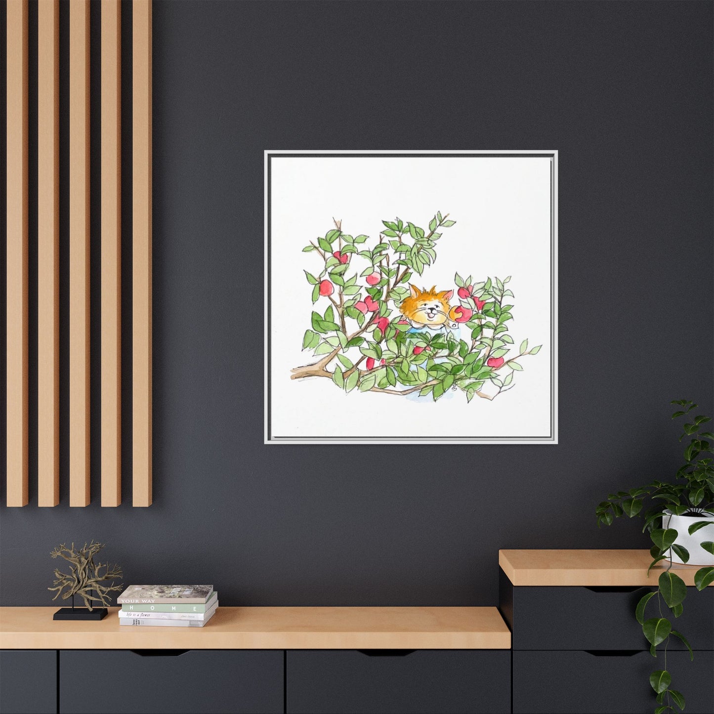 Kitty Fun Matte Canvas Framed
