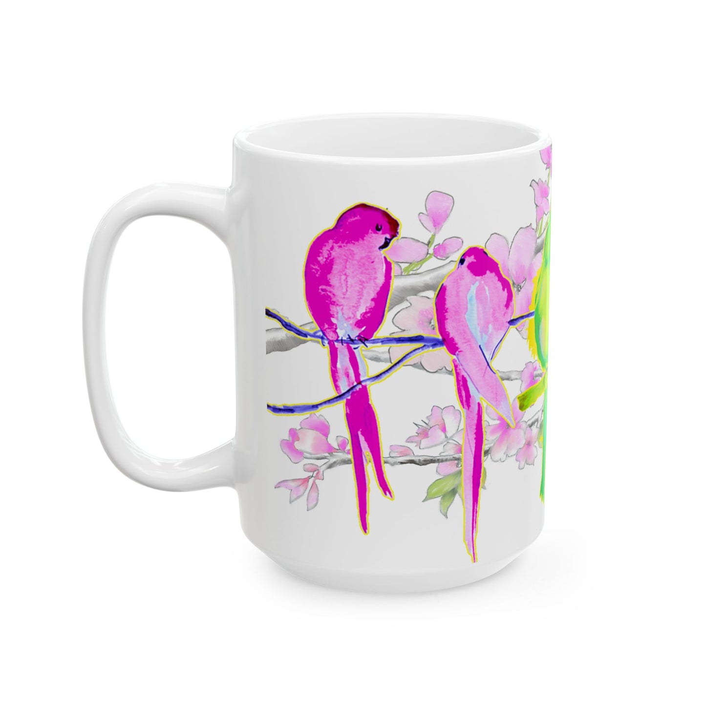 Blossoms & Birds Ceramic Mugs
