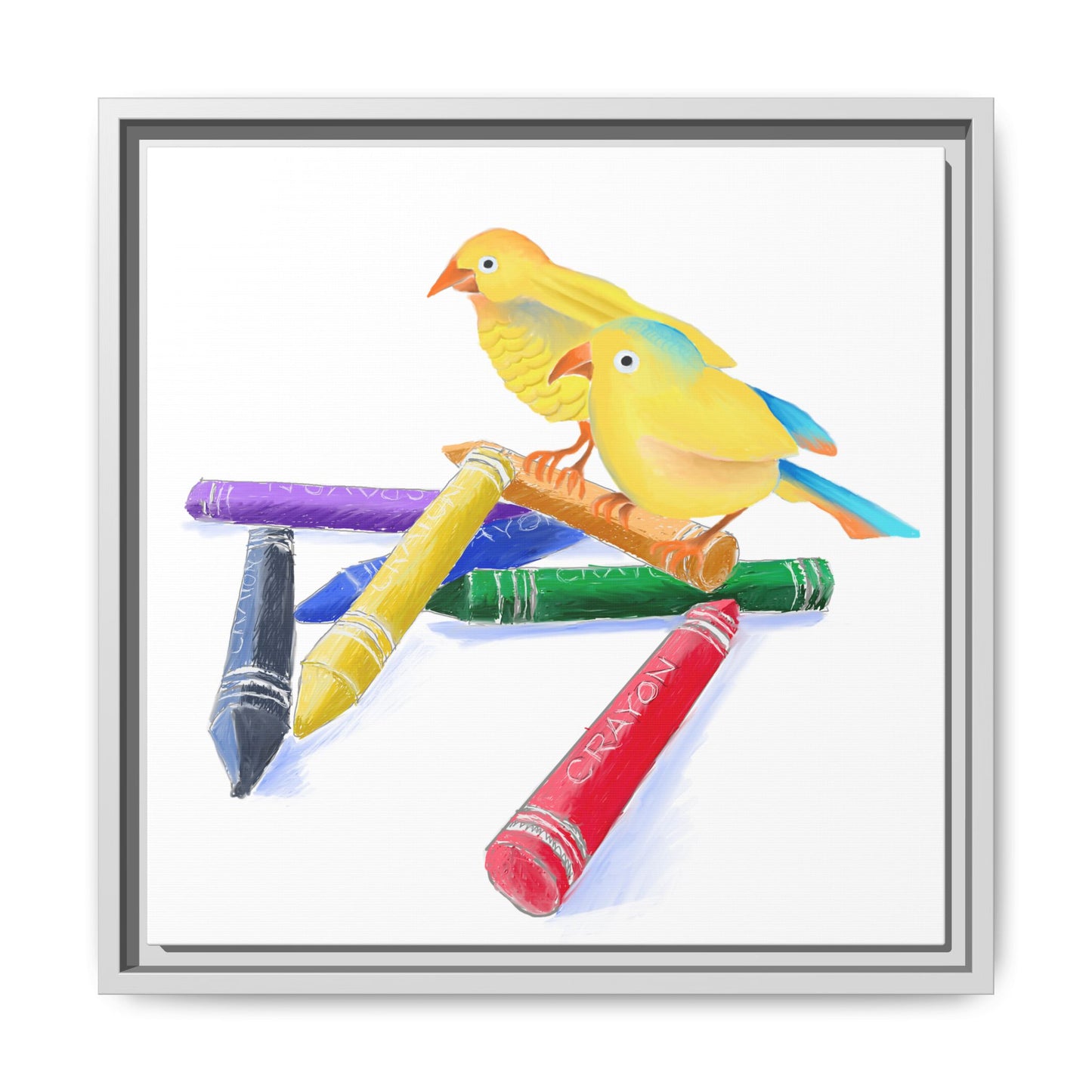 Jolly Birds Matte Canvas Framed