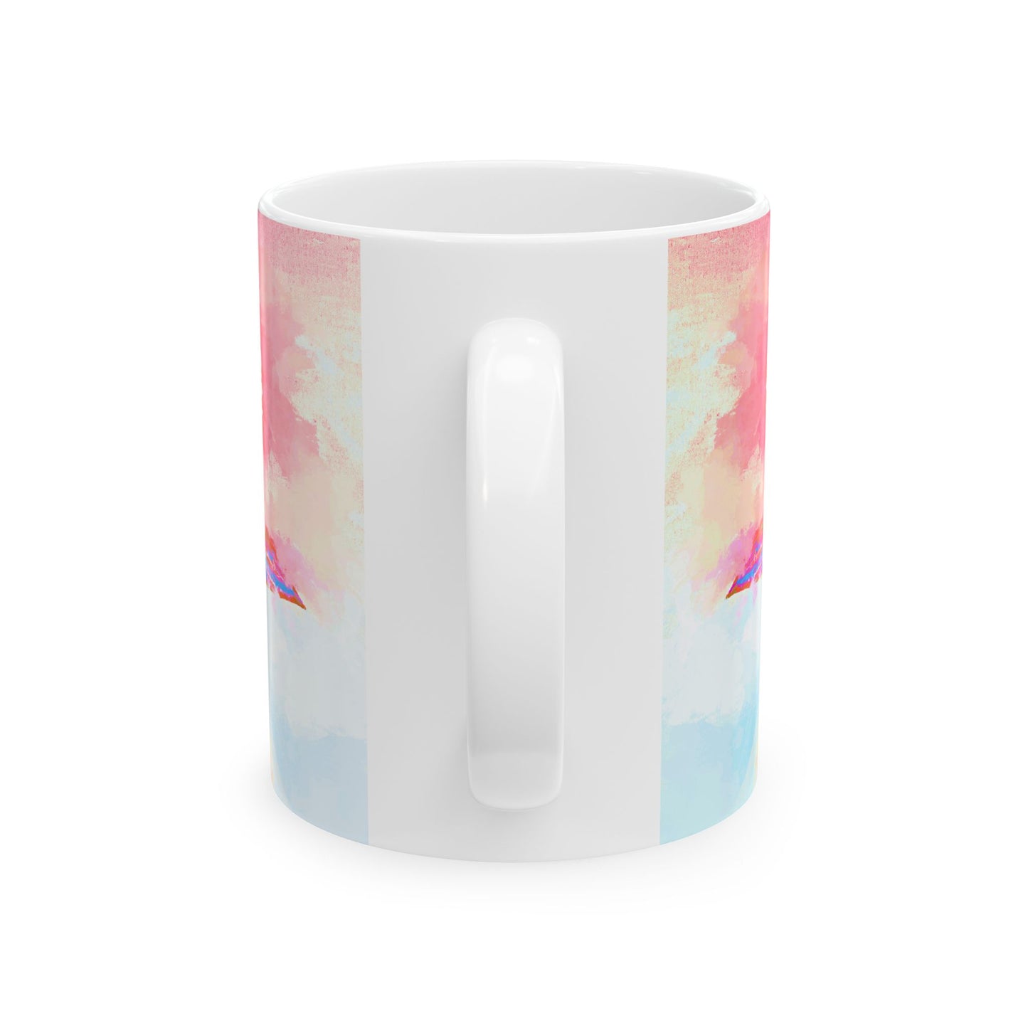 Zinnia Color Splash Mug Red "Dare to Be Brave”