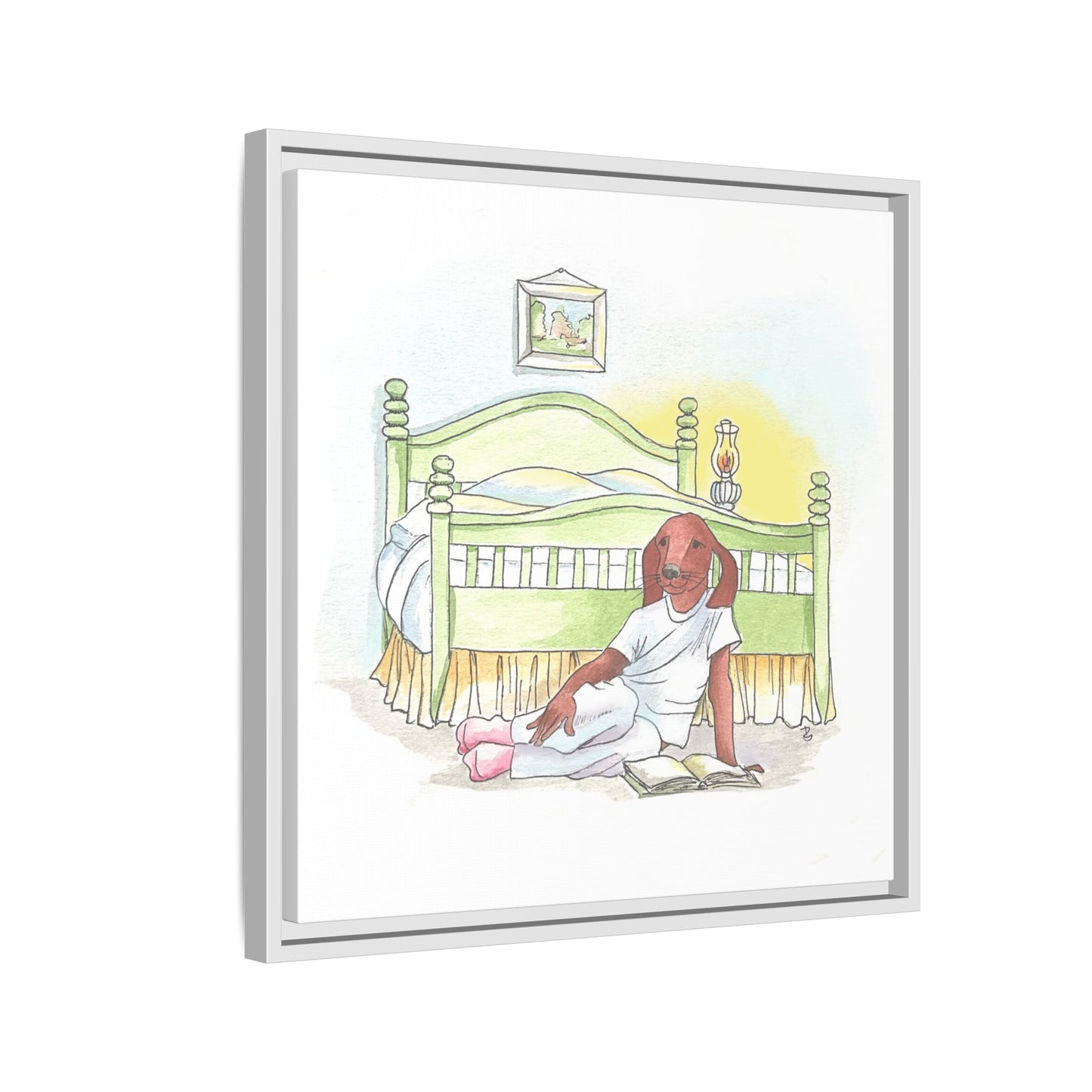 Dogi Fun Matte Canvas Framed