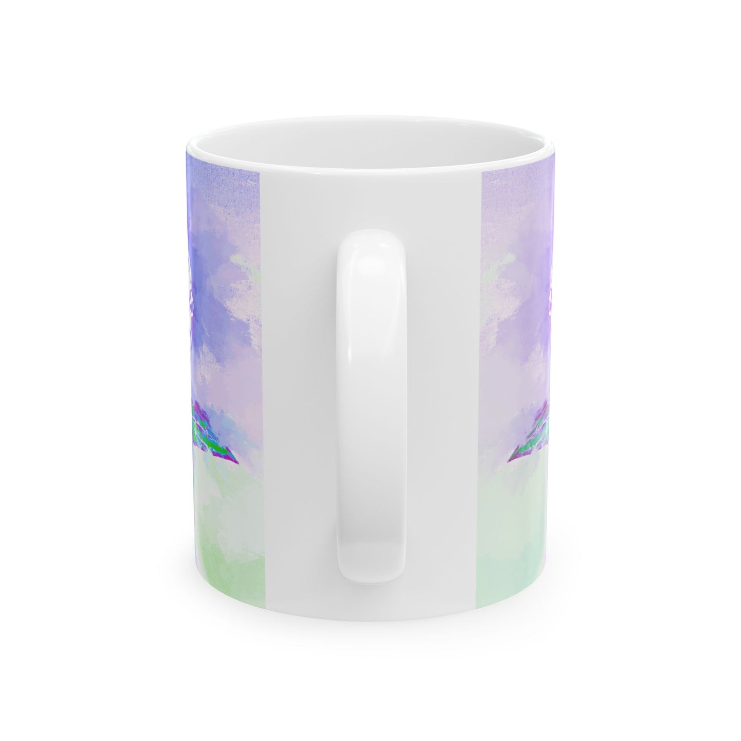 Zinnia Color Splash Mug Purple “Dare to Be Brave”