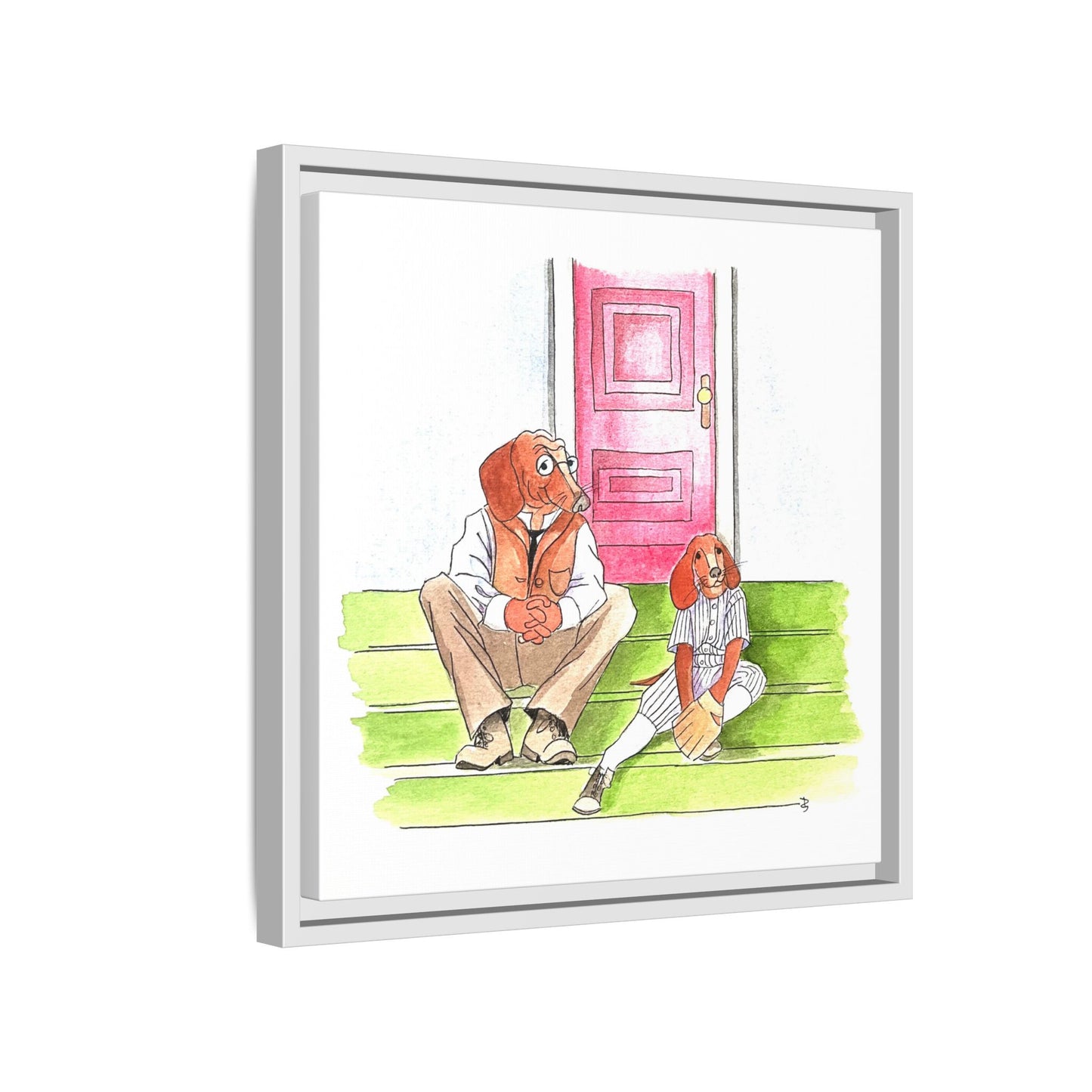 Dogi Fun Matte Canvas Framed