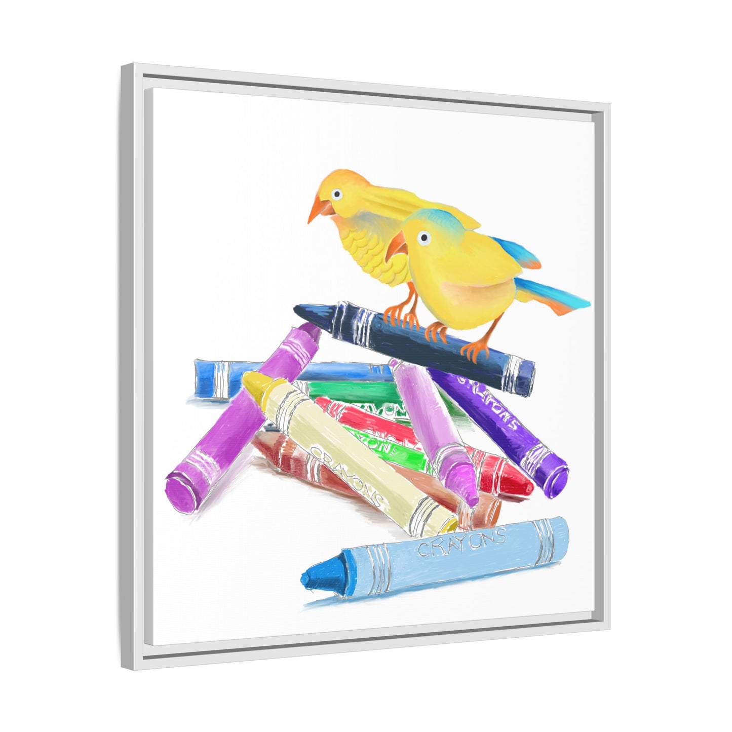 Jolly Birds Matte Canvas Framed