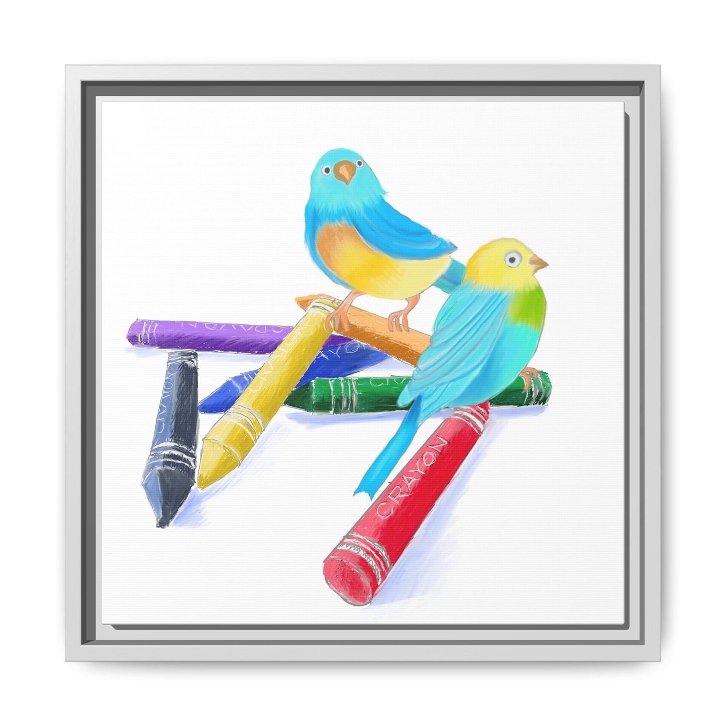 Jolly Birds Matte Canvas Framed