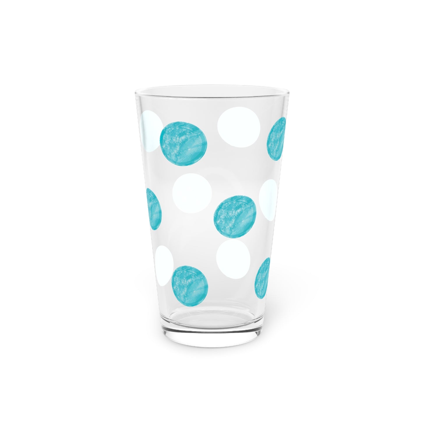 Polka Dot in Teal, Pint Glass, 16oz