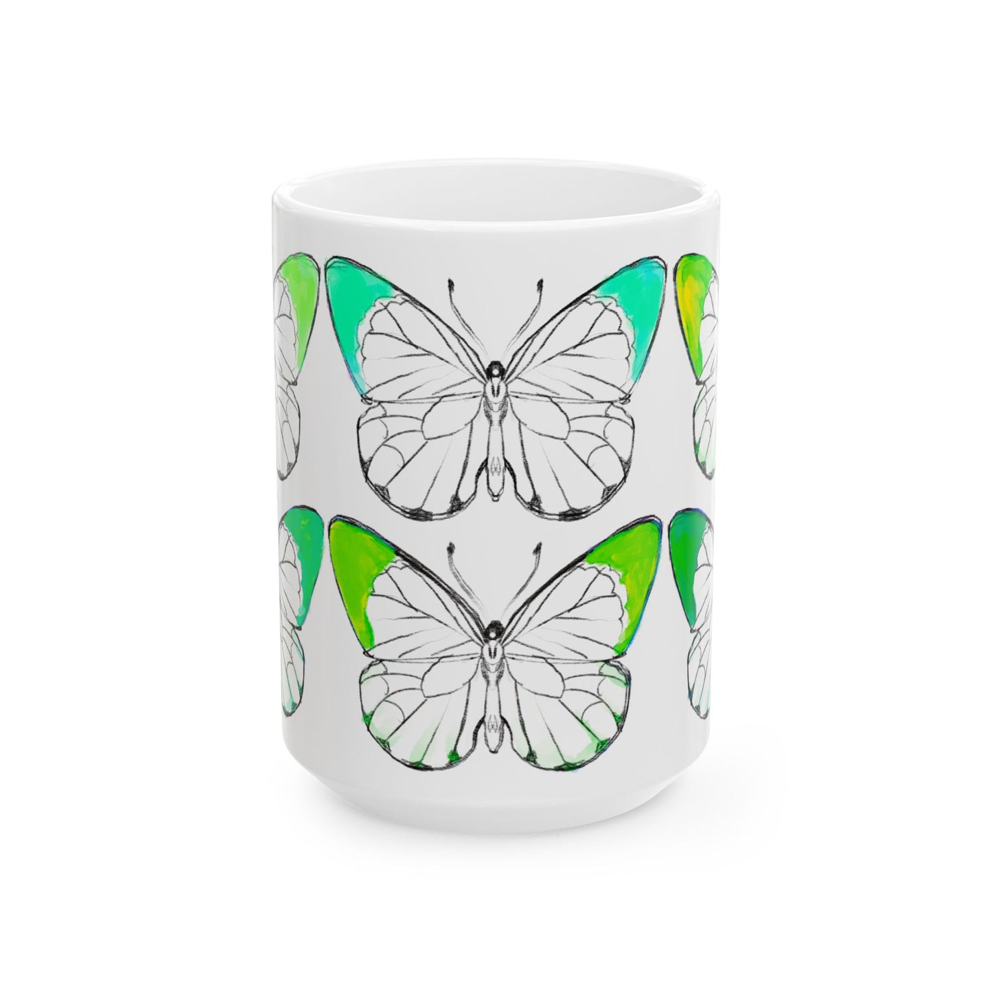 Chroma Ceramic Mug, (11oz, 15oz) Green