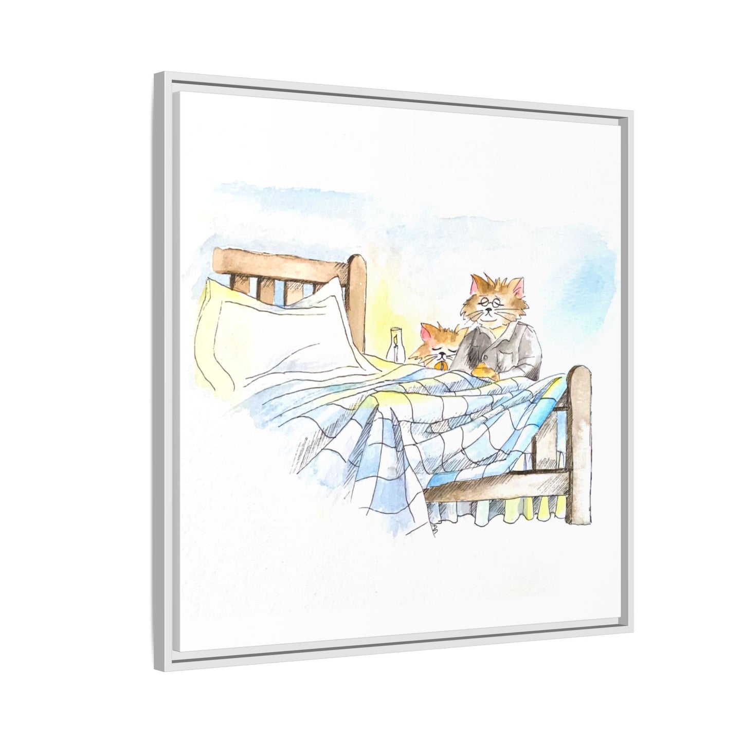 Kitty Fun Matte Canvas Framed