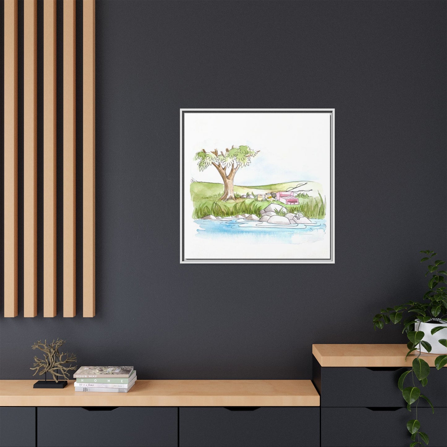 Kitty Fun Matte Canvas Framed