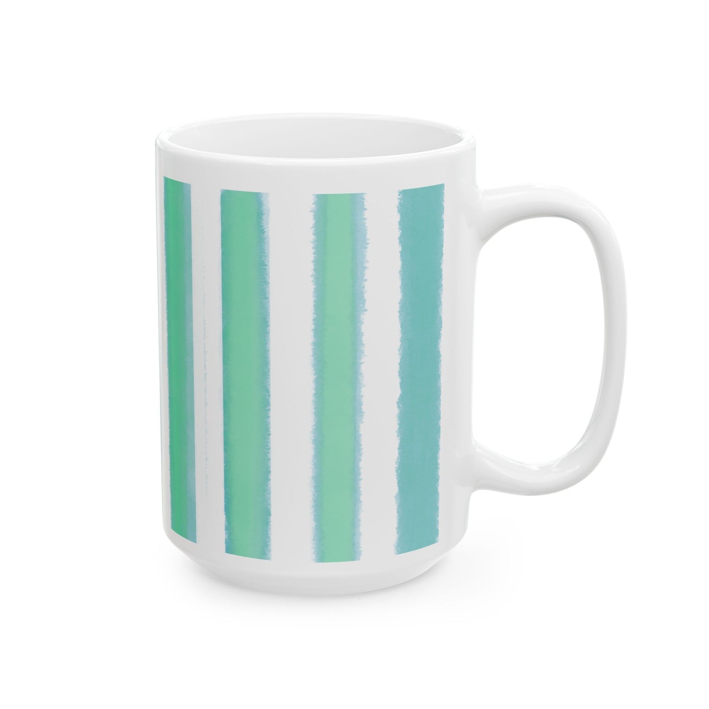 Dancing Tulips Mug Teal Orange