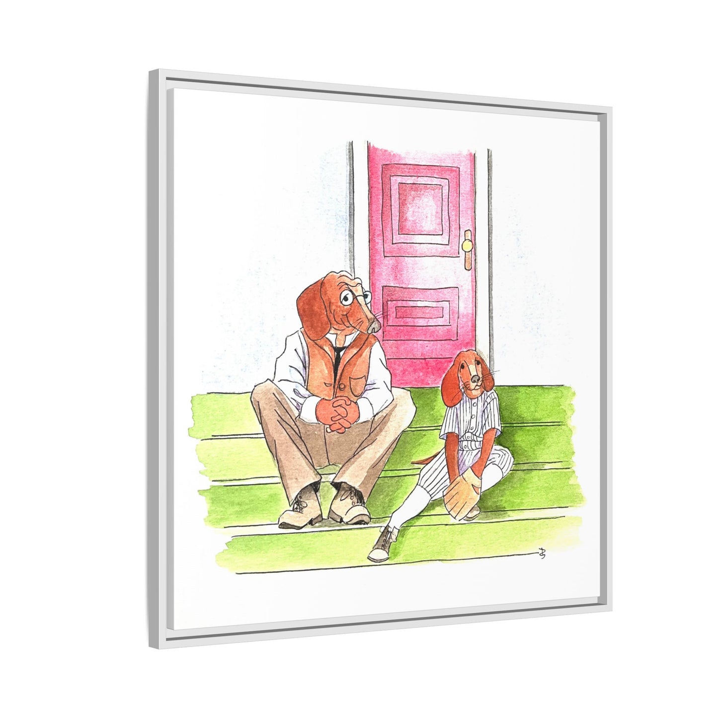 Dogi Fun Matte Canvas Framed