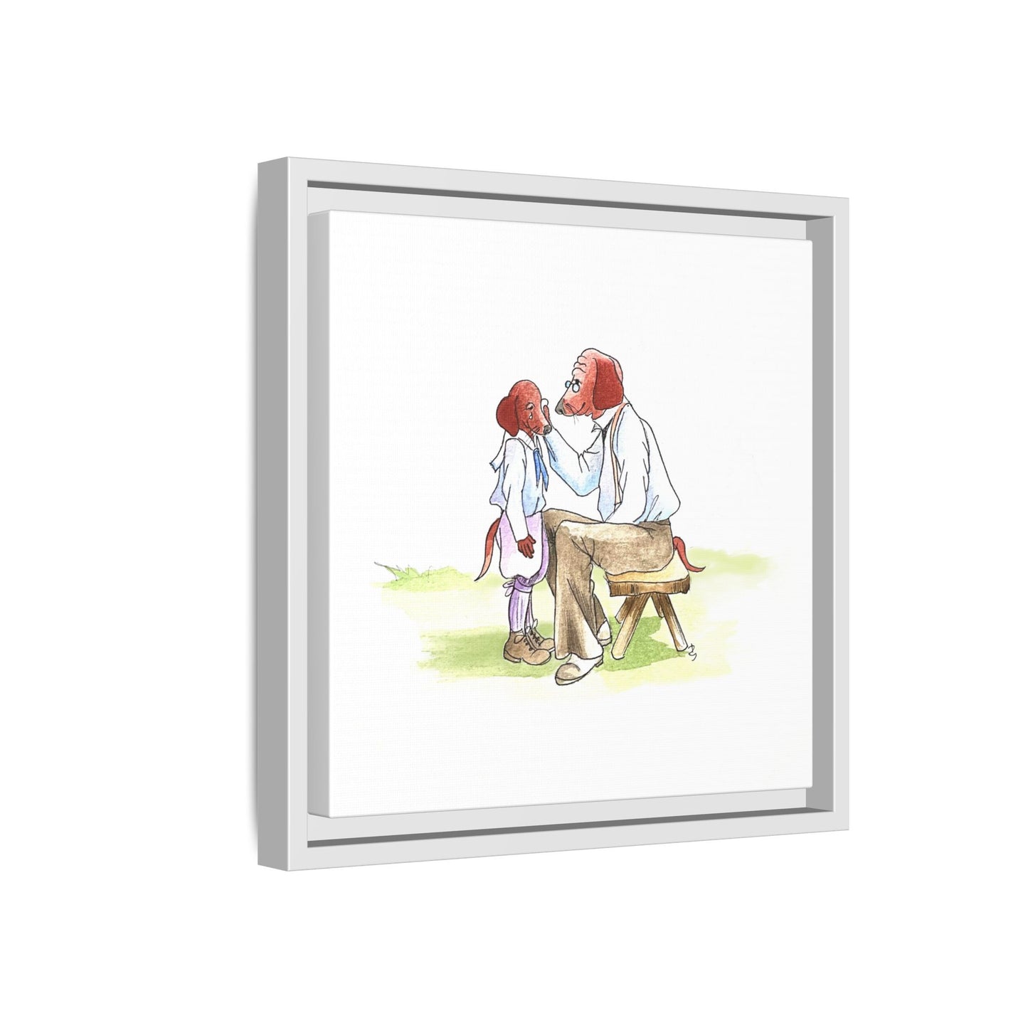 Dogi Fun Matte Canvas Framed