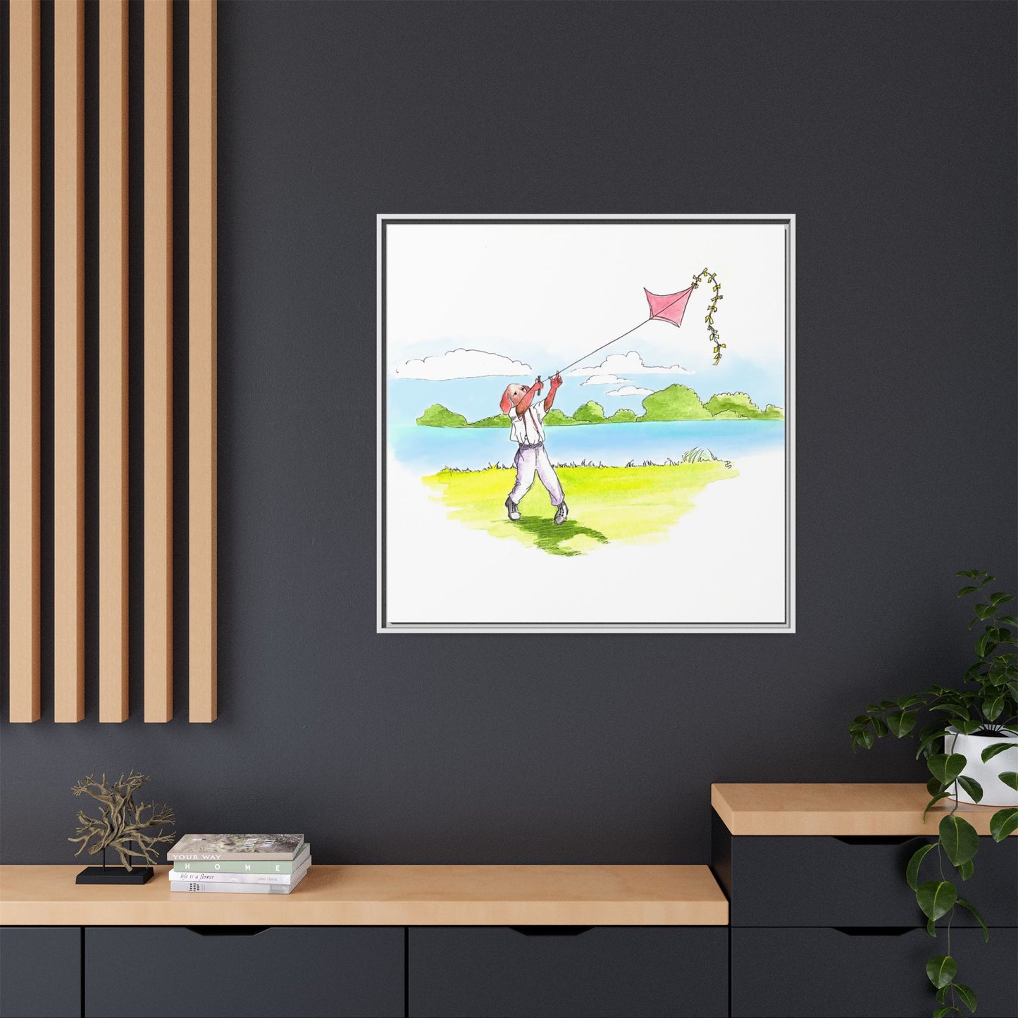 Dogi Fun Matte Canvas Framed