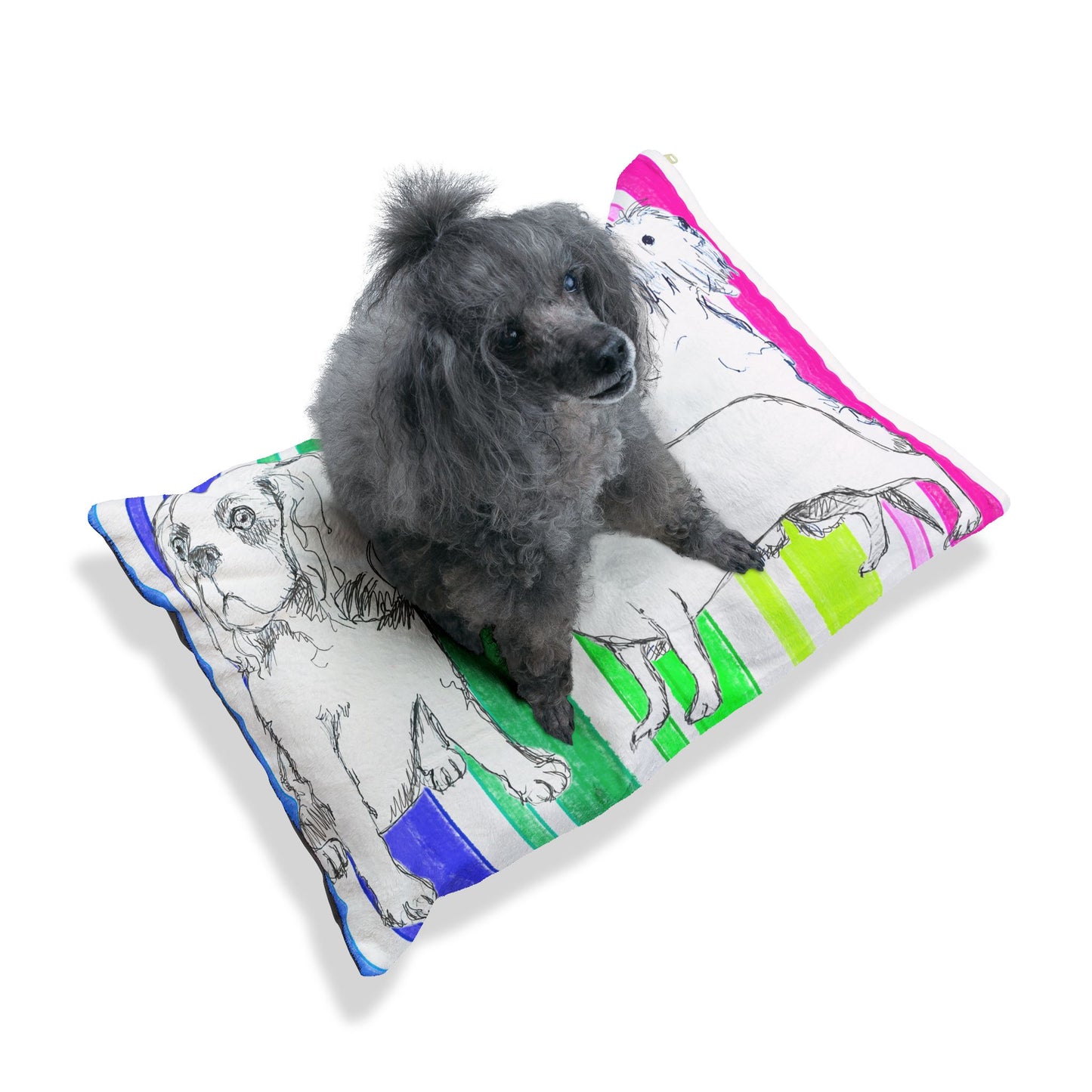 Dogi Butterfly Flutter Dog Bed Stripe Multi color