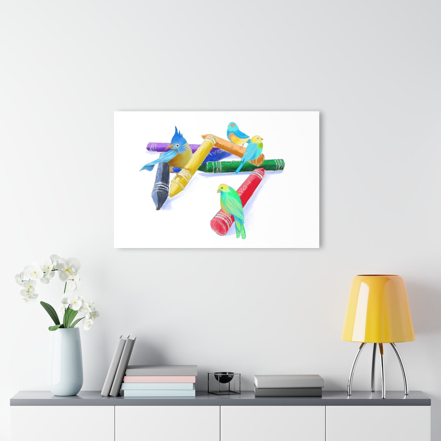 Jolly Birds Acrylic Prints (French Cleat Hanging)