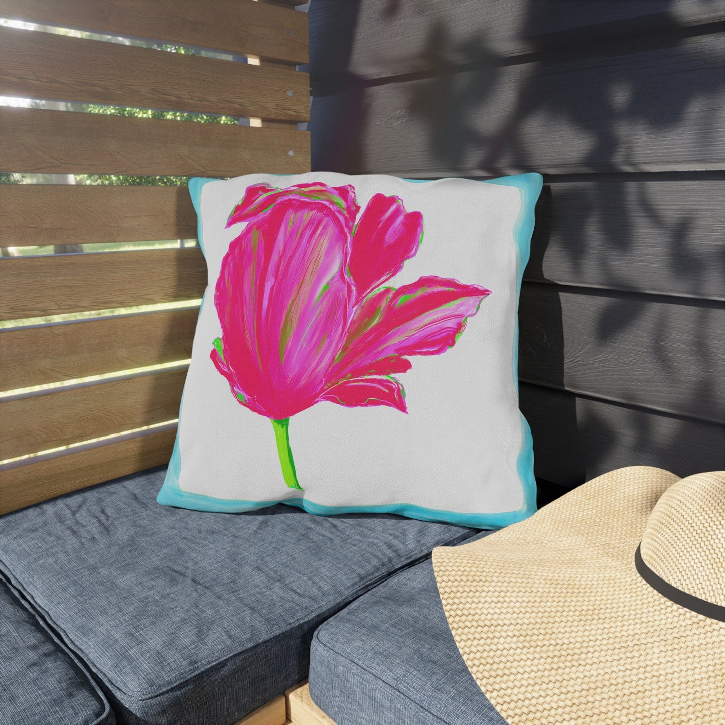 Vibrant Tulips Outdoor Pillows