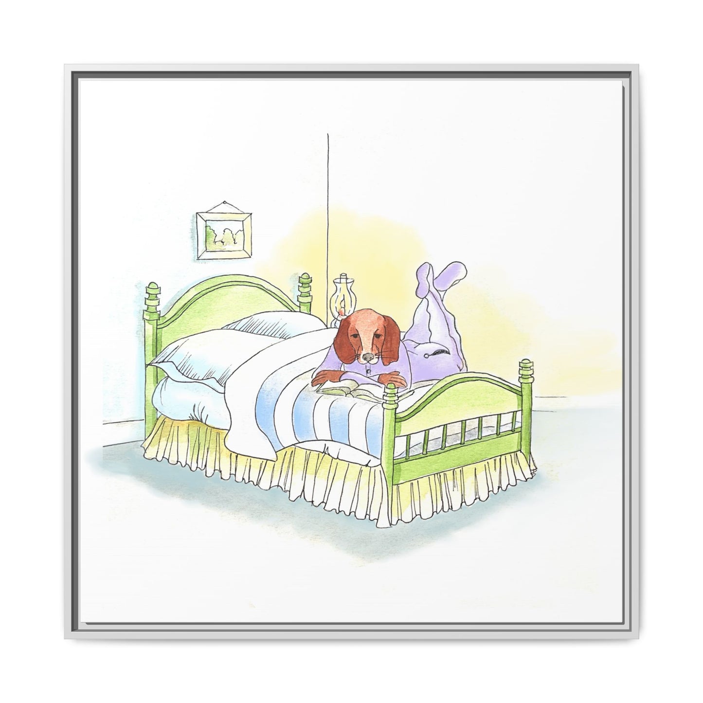 Dogi Fun Matte Canvas Framed
