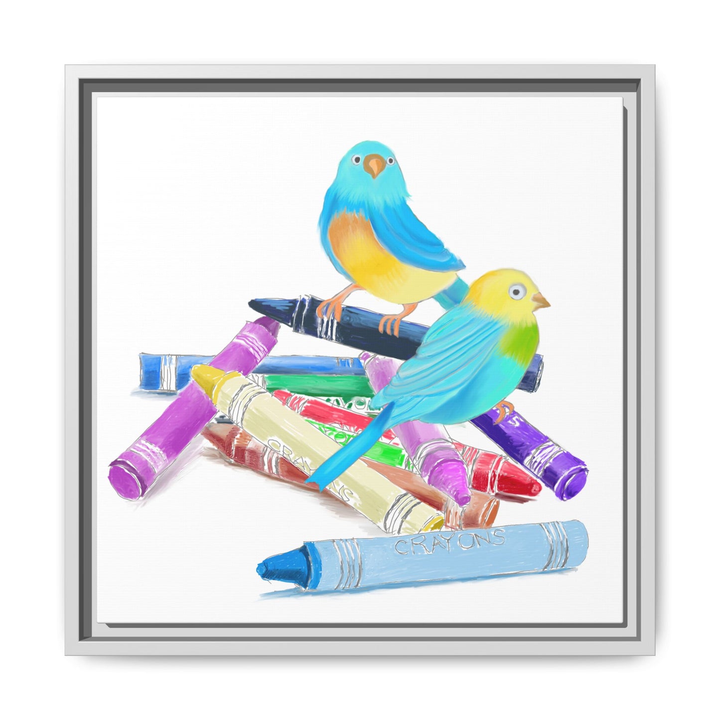 Jolly Birds Matte Canvas Framed