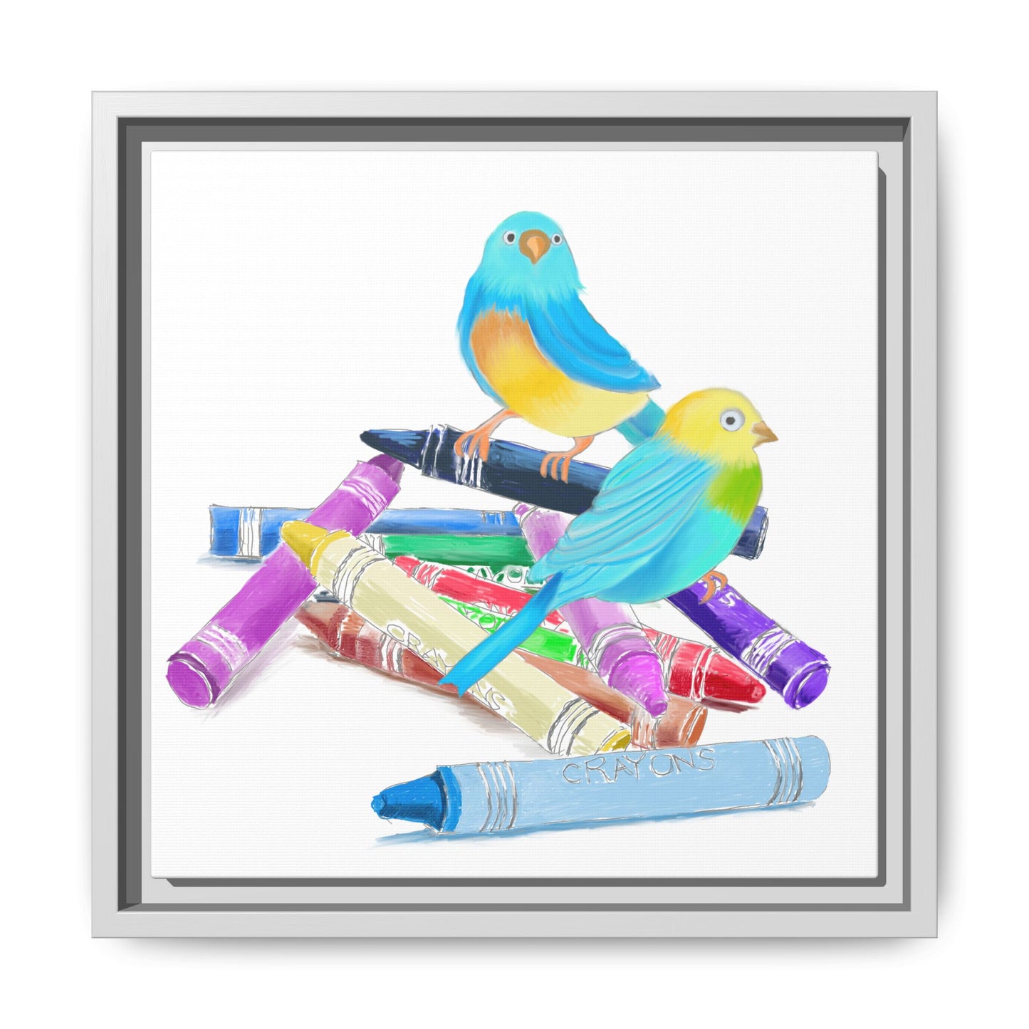 Jolly Birds Matte Canvas Framed