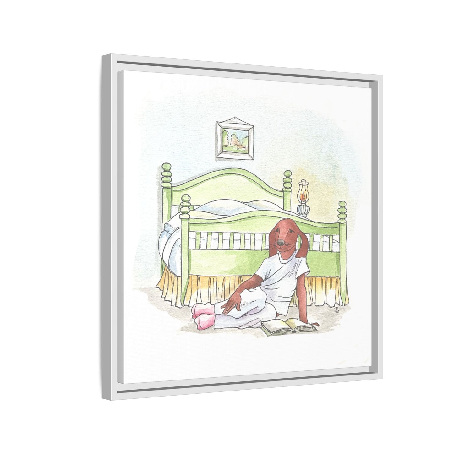 Dogi Fun Matte Canvas Framed