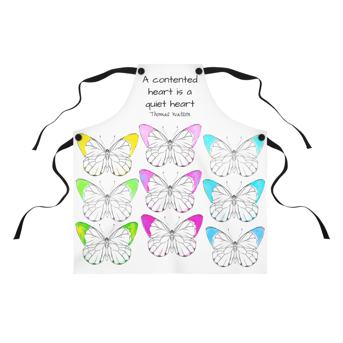 Chroma Apron A contented heart is a quiet heart- Thomas Watson